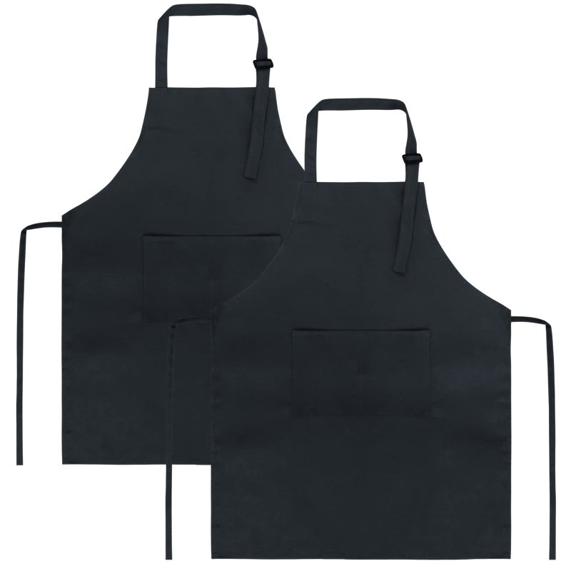 SINLAND Kids Apron with Pocket 2 Pack Adjustable Children Chef Apron for Cooking Baking Painting (M: 6-12 Years)â€¦ - Image 1